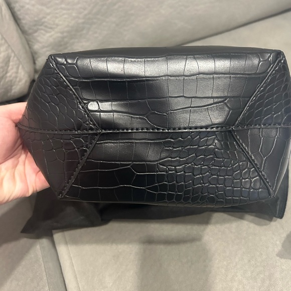 Shoulder unlined bucket bag faux croc black - Picture 4 of 6